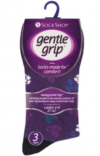 Ladies Gentle Grip N/Elastic Socks image