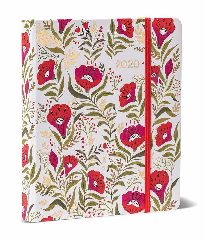 2020 High Note Dinara's Red Floral in Gold 18-Month Weekly Hardcover Planner image