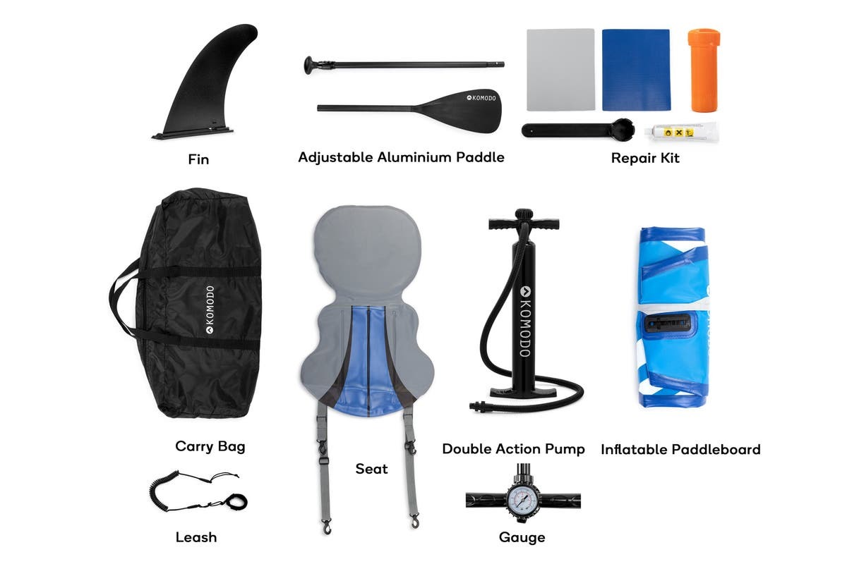 Buy Komodo Inflatable Stand Up Paddle Board (10’4”/315cm x 30”/76cm) at