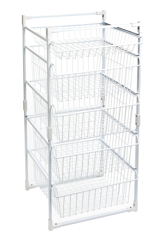 Storex 5 Tier Wardrobe Basket System at Mighty Ape NZ