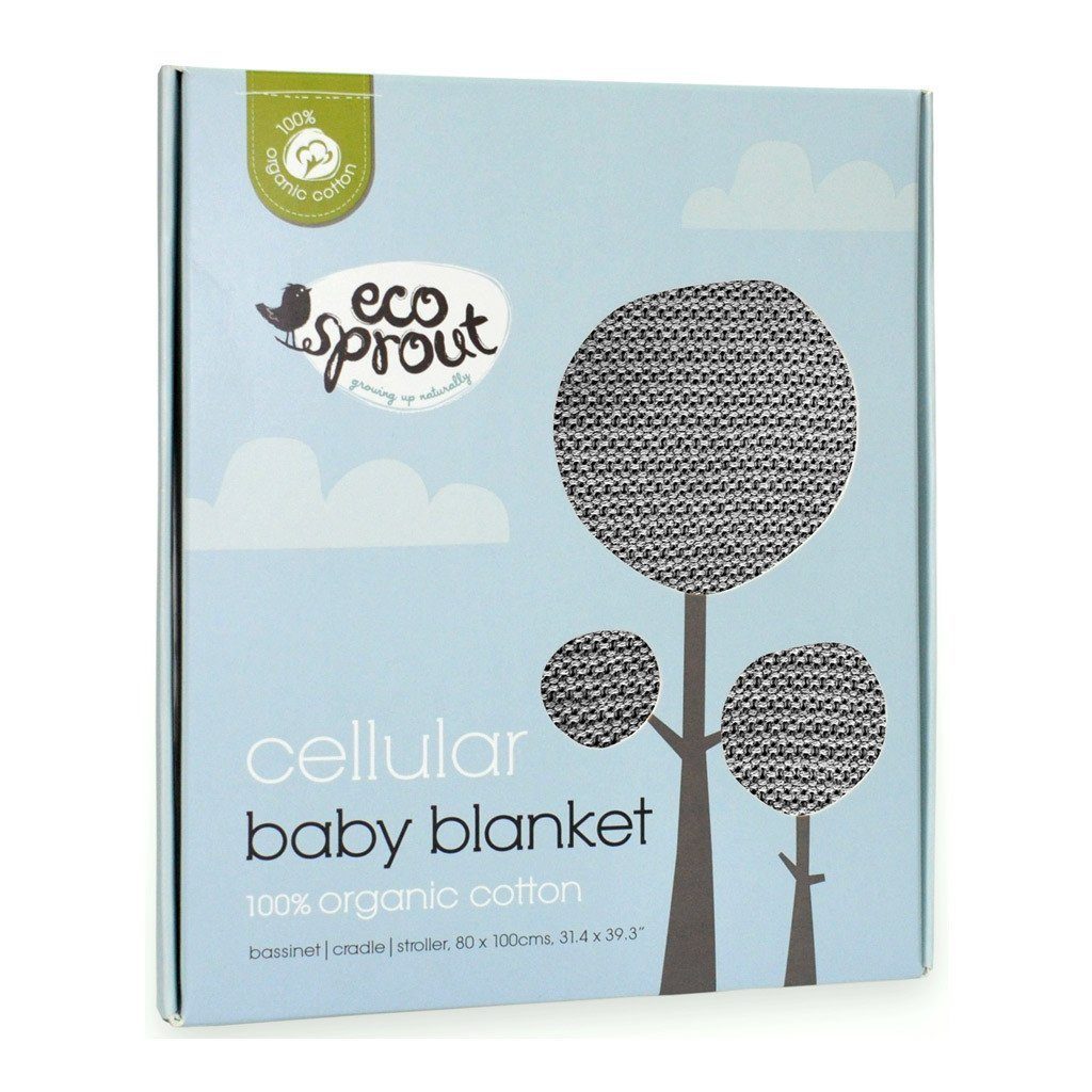 Ecosprout: Cotton Cellular Bassinet Blanket - Dove Grey image