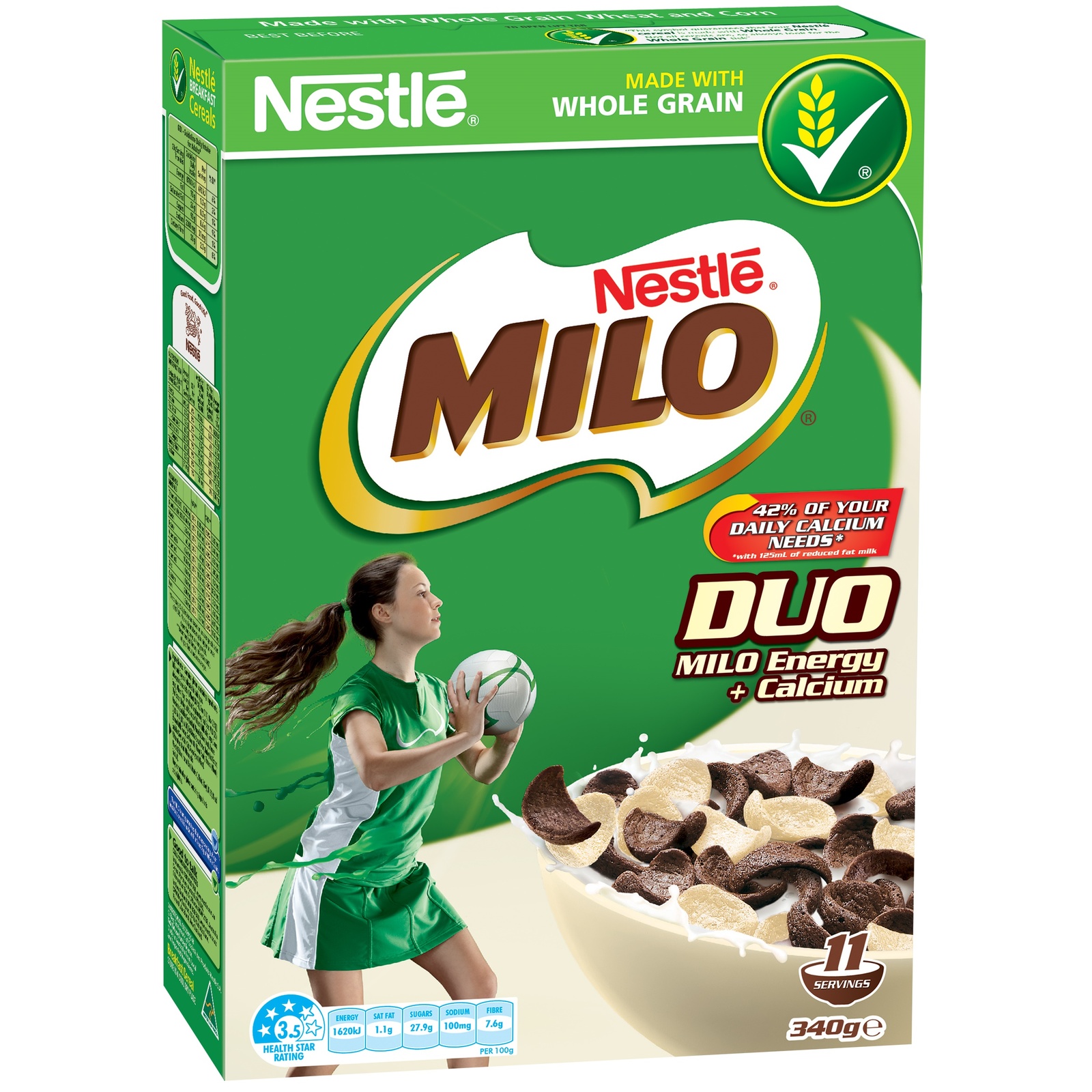 Milo Duo Cereal (340g) image