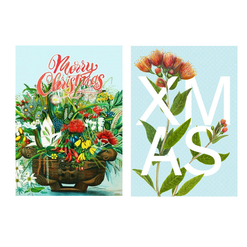 Pure NZ Christmas Cards - Flowers Xmas (Pack of 10) image