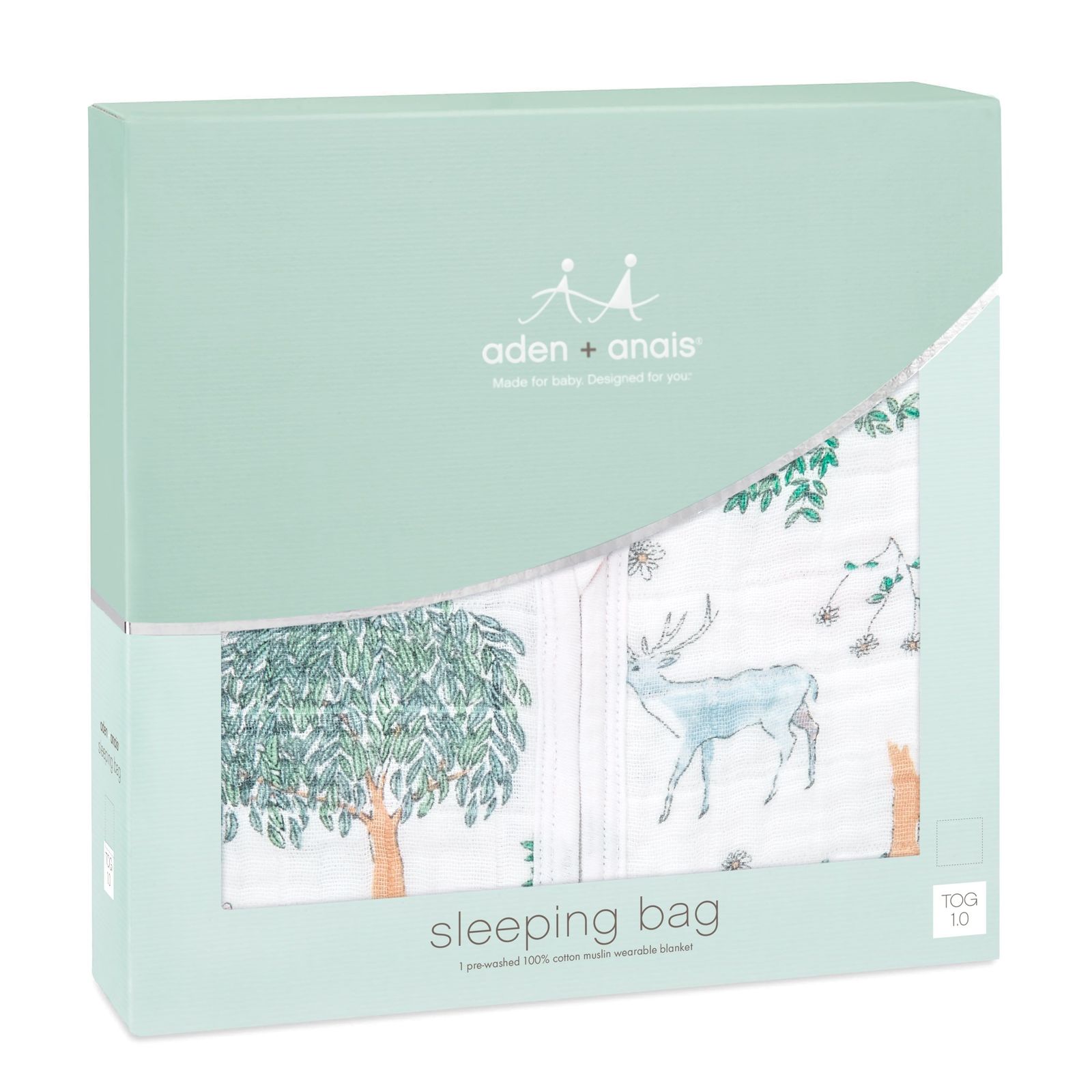 Aden + Anais: Classic Muslin Sleeping Bag - Forest Fantasy - Deer (Medium) image