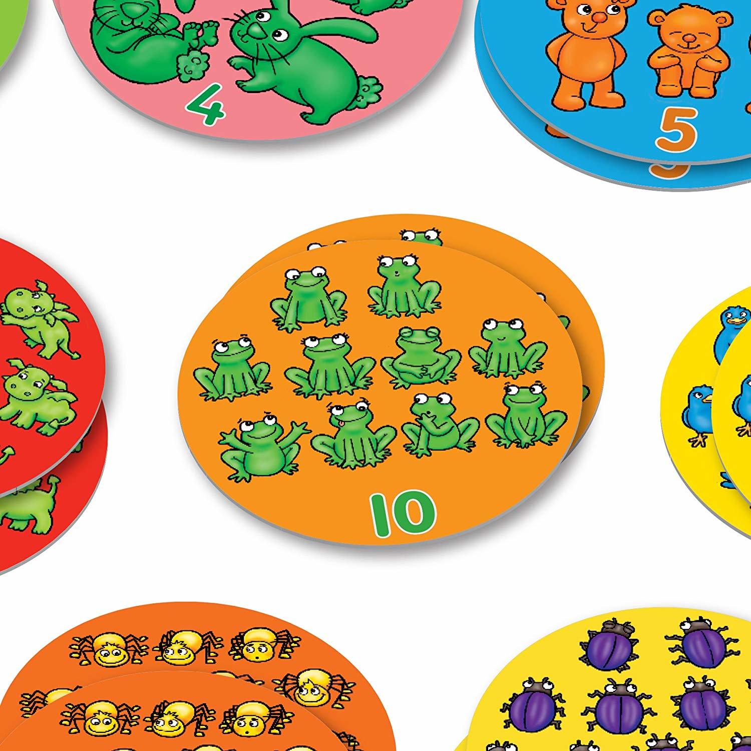 Orchard Toys: One Dog, Ten Frogs - Matching Game image