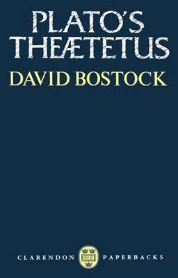 Plato's Theaetetus by David Bostock image