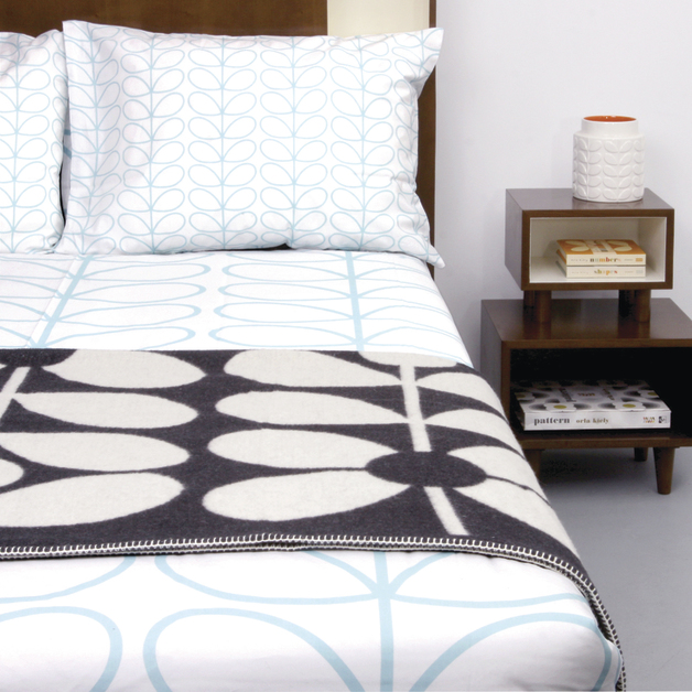 Orla Kiely King Duvet Cover Linear Stem (Duck Egg) at Mighty Ape NZ