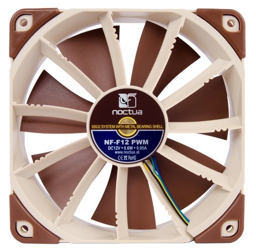120mm Noctua NF-F12 4-pin PWM, 1500/1200rpm Max, Focused Flow System image