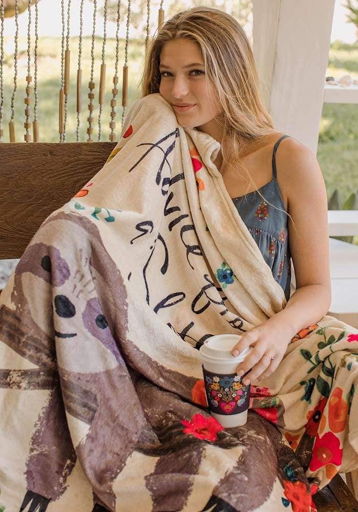 Natural Life Cozy Blanket Advice From A Sloth at Mighty Ape NZ