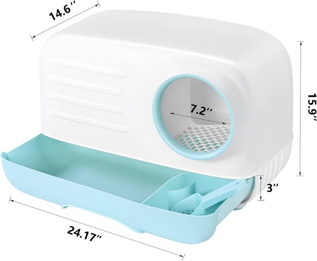 Buy Zoomies Fully Enclosed Cat Litter Box Blue at Mighty Ape NZ