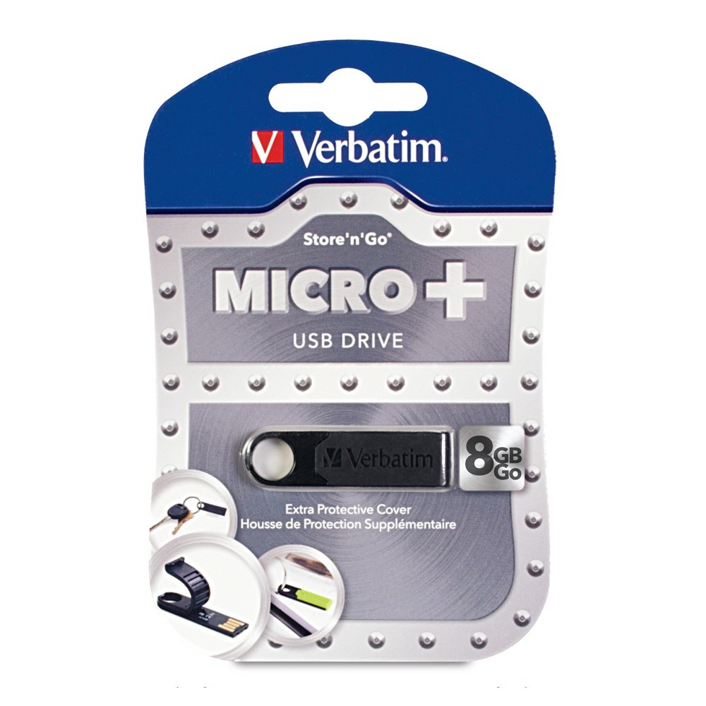 Verbatim Store'n'Go Micro+ USB Drive - 8GB (Black)