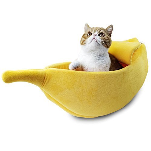 Purrnana Cute Banana Cat Bed (Large) image