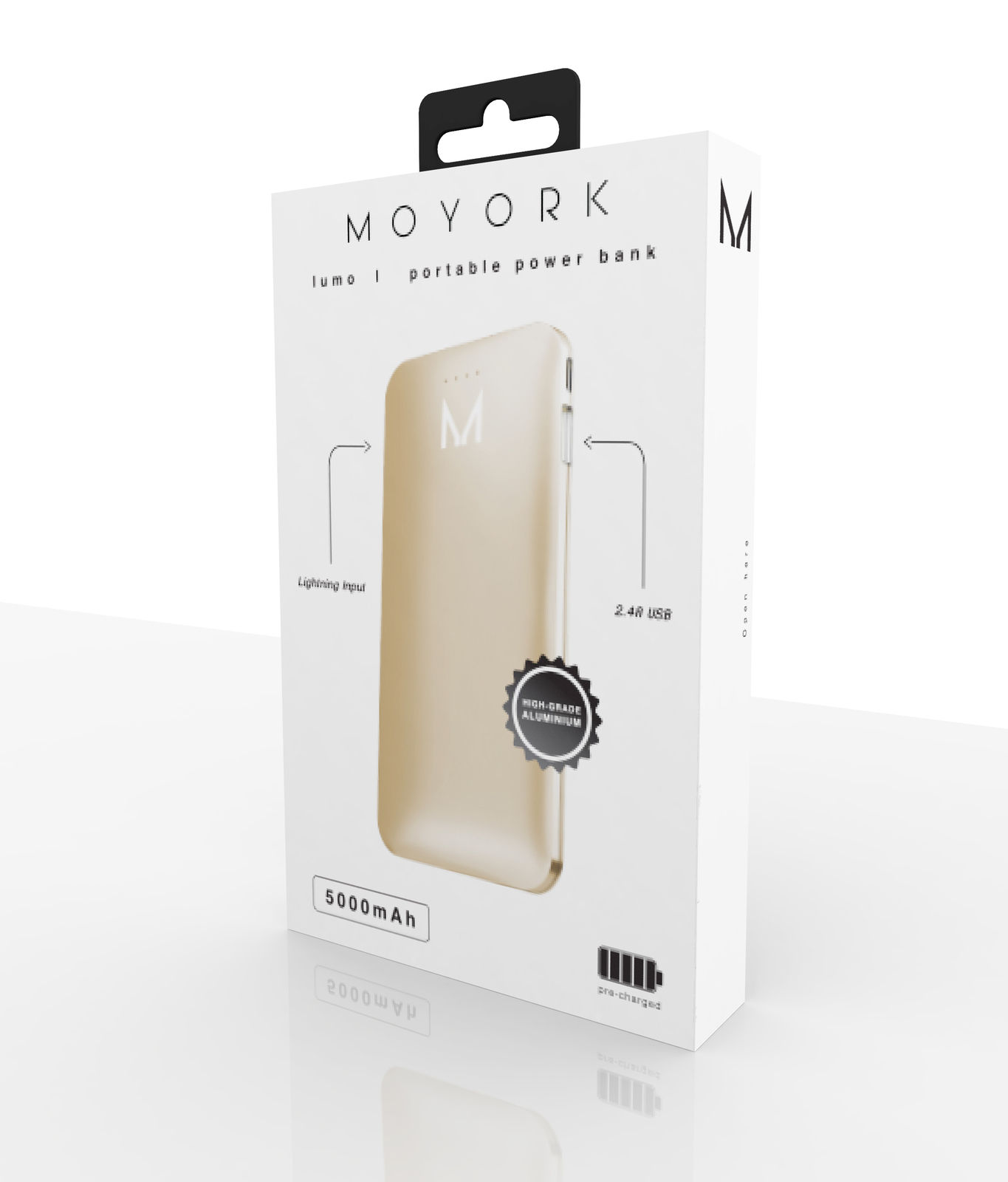 Moyork LUMO 5000 mAh Power Bank - Dubai Gold image