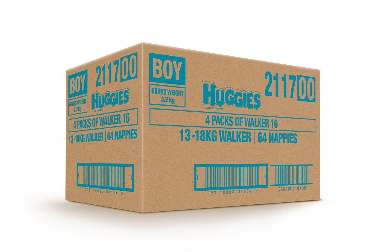 Huggies Ultra Dry Nappies Convenience Value Box - Size 5 Walker Boy (64) image