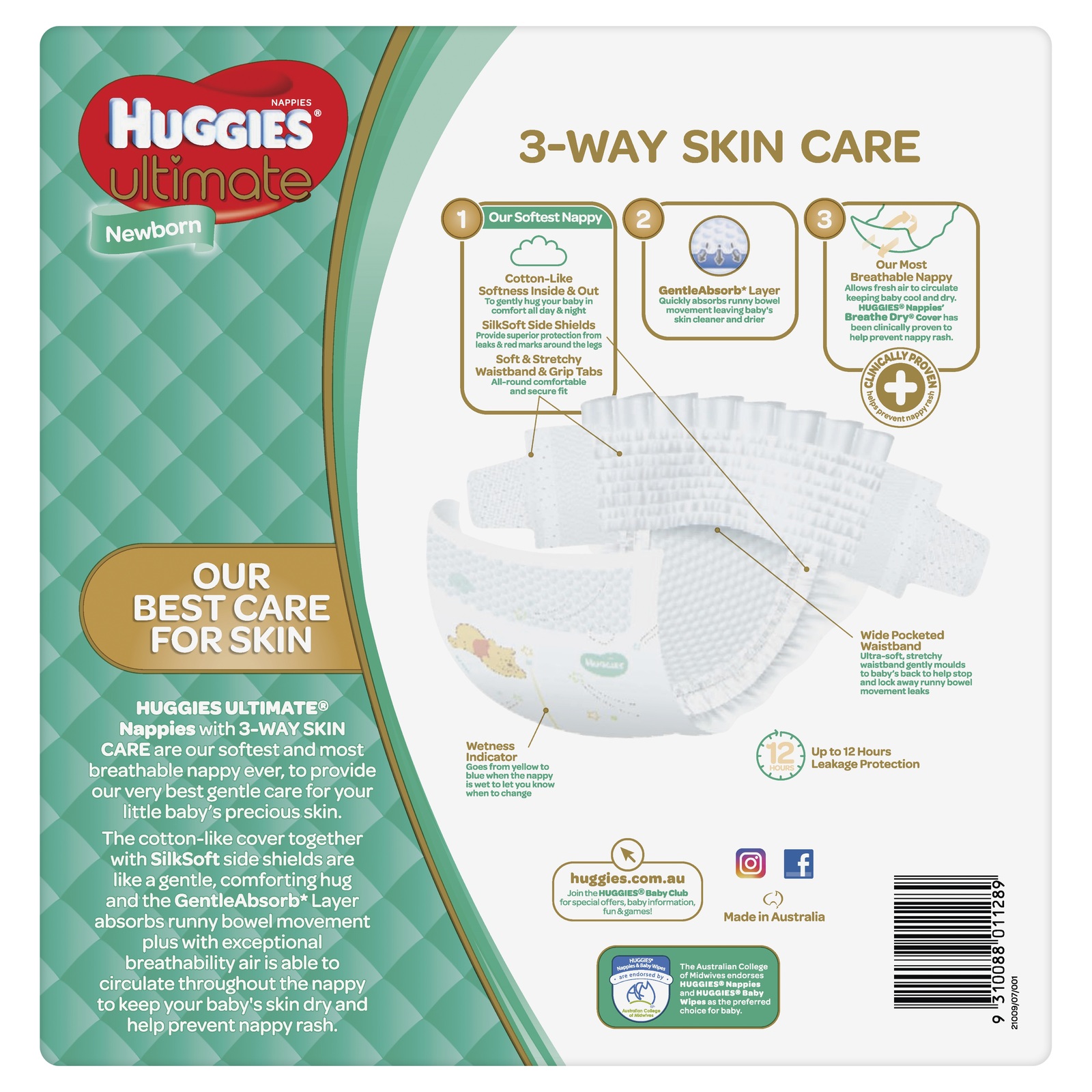 Huggies Ultimate Nappies Bulk Shipper - Newborn - Up to 5kg (216) image