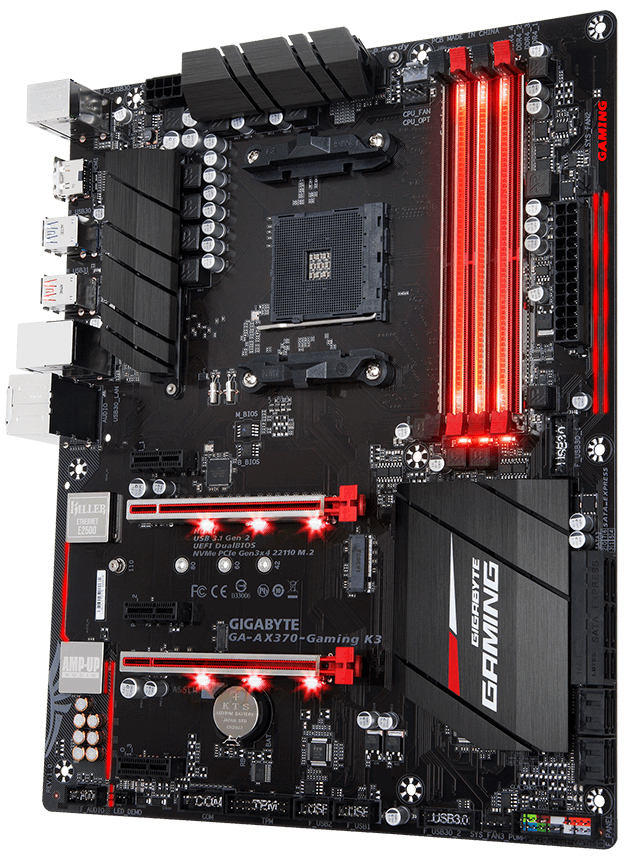 Gigabyte GA-AX370-Gaming K3 ATX Motherboard image