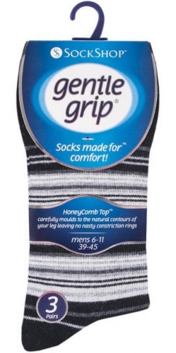 Mens Gentle Grip N/Elastic Socks image