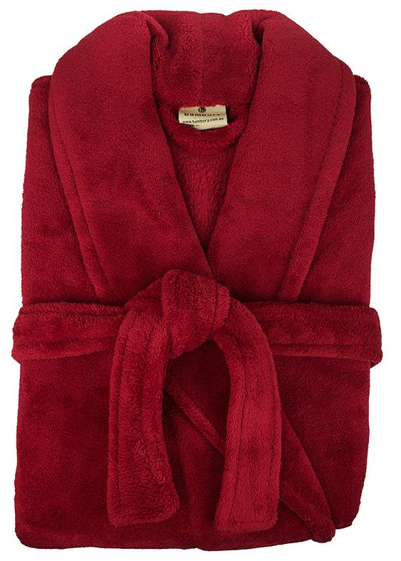 Bambury: Retreat Microplush Robe - Red M/L image