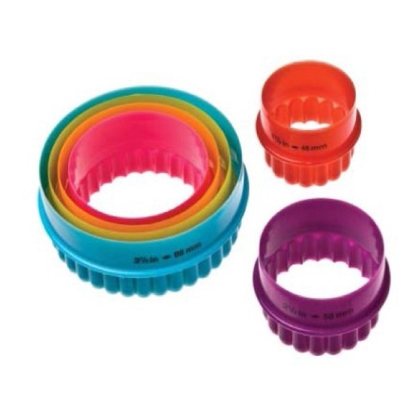 Double Sided Round Cookie Cutter - Set of 6 image