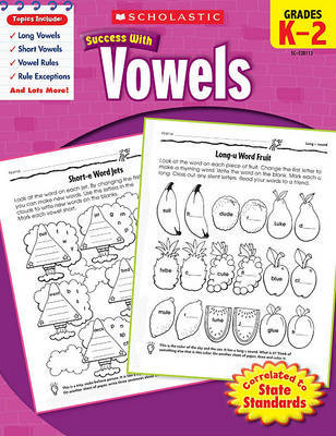 Scholastic Success with Vowels, Grades K-2 by Robin Wolfe image