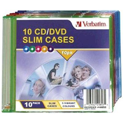 Verbatim Coloured CD/DVD Slim Cases - 10 Pack image