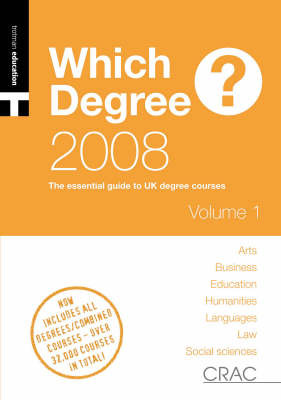A Students' Guide to UK Degree Courses: 2008: Vol. 2 image
