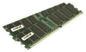 Crucial 1GB kit (512MBx2) 184-pin DIMM DDR PC3200 ECC CL=3 Crucial 1GB kit (512MBx2) 184-pin DIMM DDR PC3200 ECC CL=3