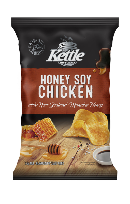 Kettle Chip Company Kettle Chips Honey Soy Chicken 150g (12 Pack) at