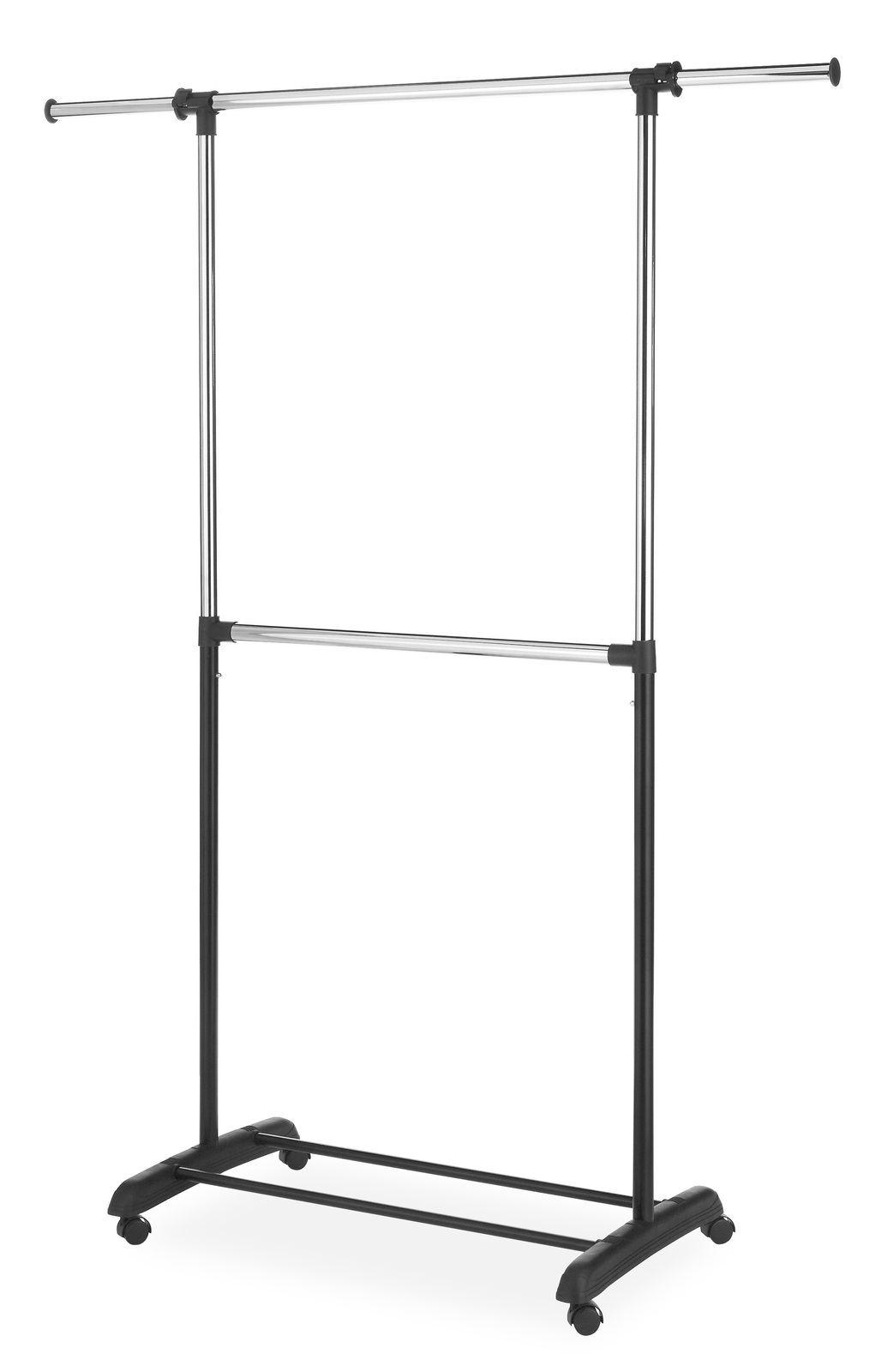 Whitmor Adjustable 2 Rod Garment Rack Black at Mighty Ape NZ