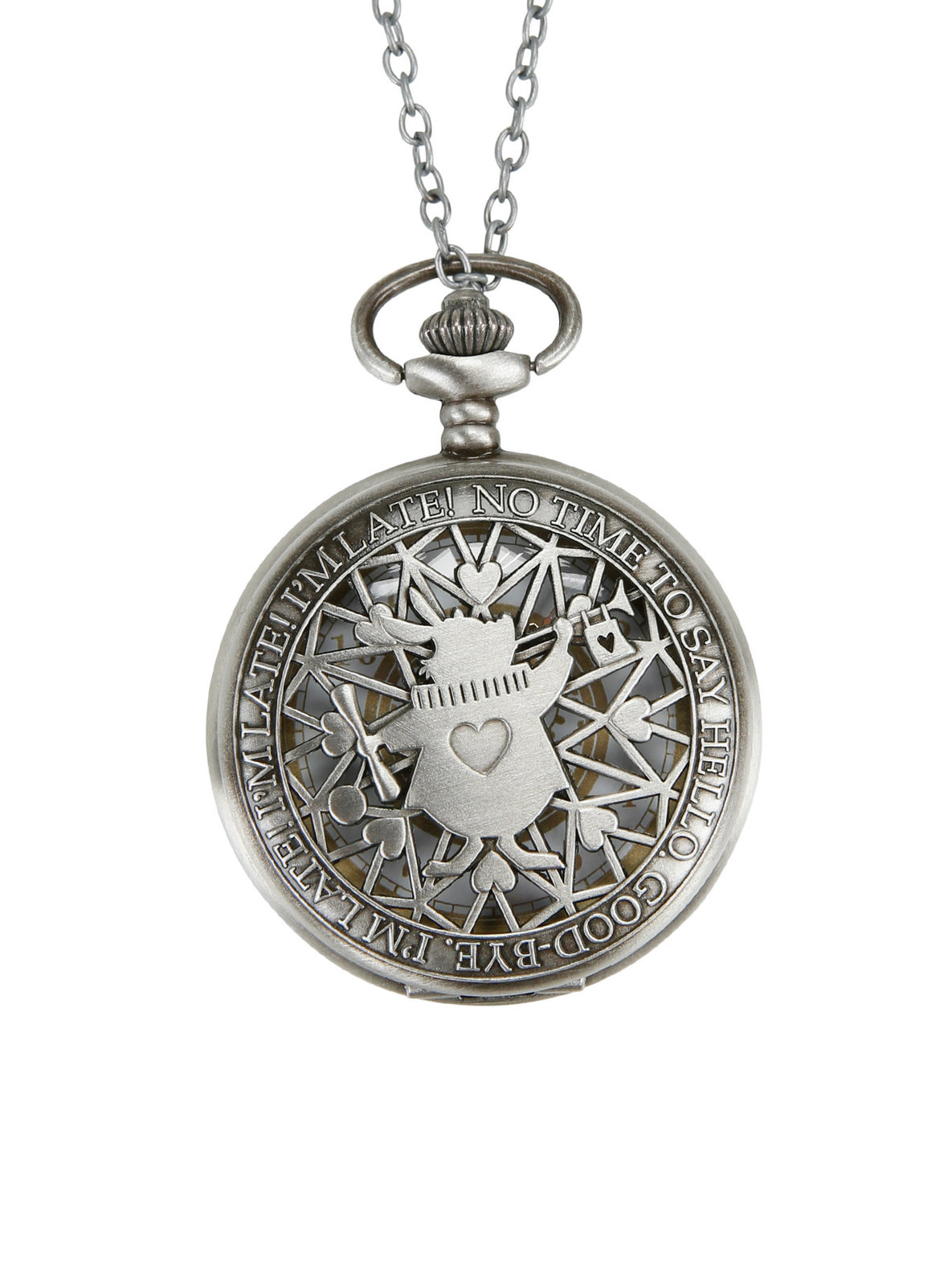 Neon Tuesday: Alice In Wonderland - Late Rabbit Pocket Watch Necklace image