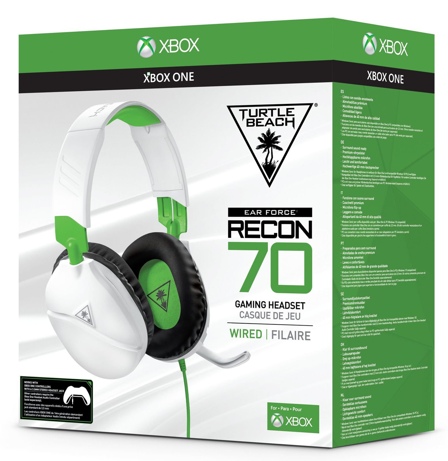 Turtle Beach Ear Force Recon 70X Stereo Gaming Headset (White) on PC, PS4, Xbox One