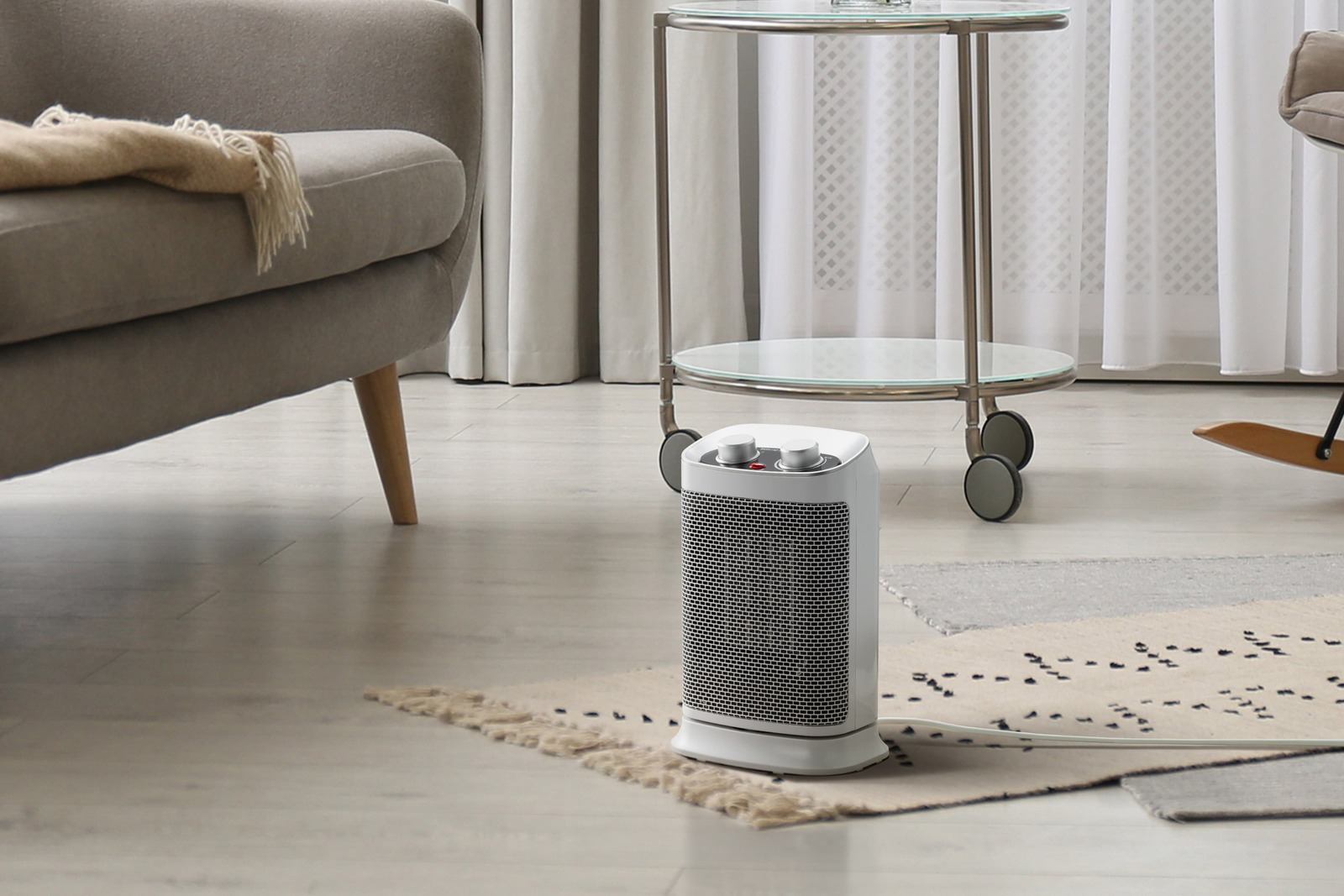 Buy Kogan 1500W Ceramic Fan Heater with Thermostat (White) at Mighty Ape NZ