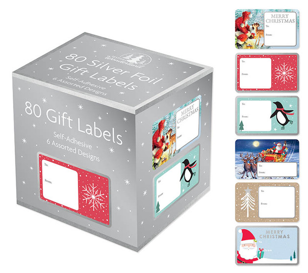 Buy Self Adhesive Christmas Gift Labels - Silver at Mighty ...