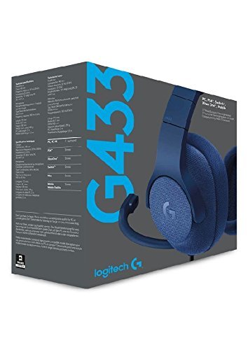 Logitech G433 7.1 Surround Gaming Headset - Blue for PC Games image