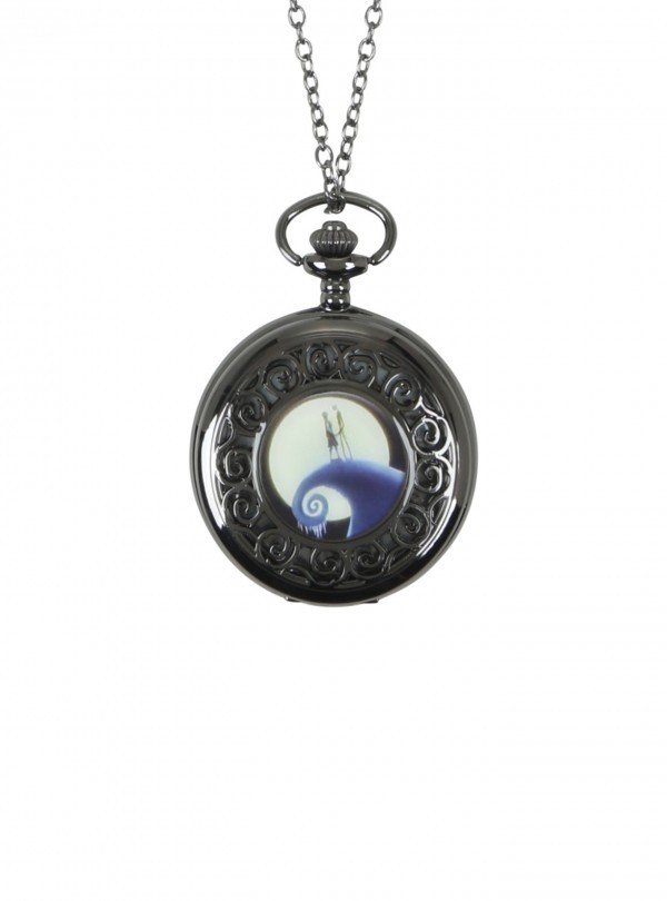 Neon Tuesday: Nightmare Before Christmas - Jack & Sally Pocket Watch Necklace image