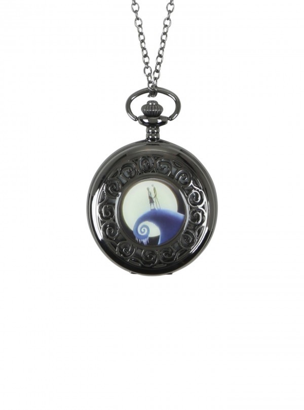 Nightmare Before Christmas - Jack & Sally Pocket Watch Necklace image