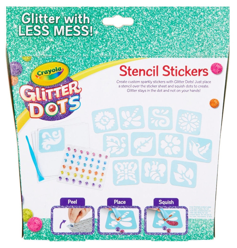 Crayola: Glitter Dots - Stencil Stickers Craft Kit image