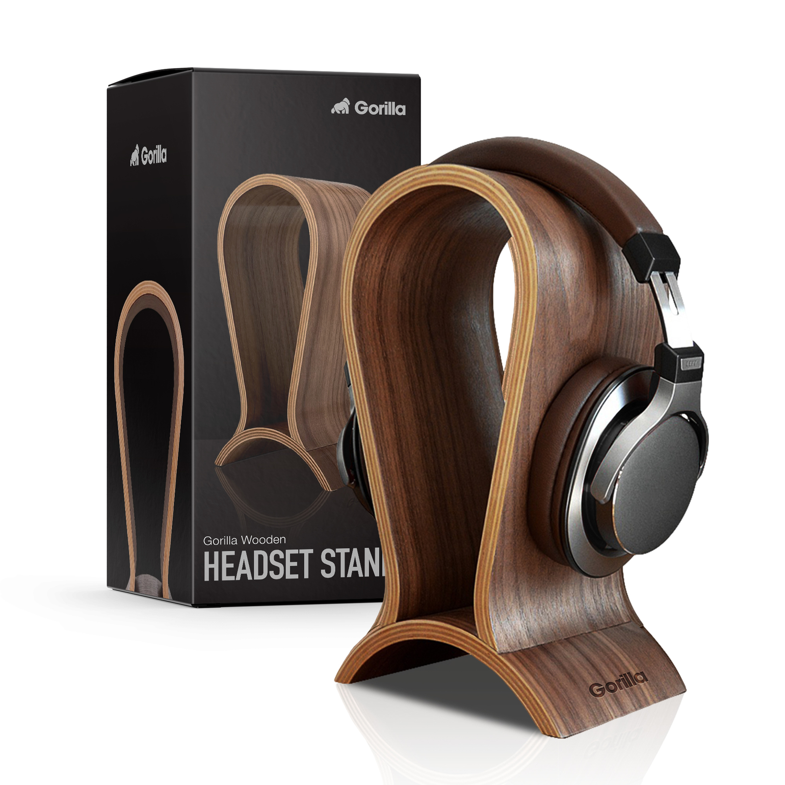 Gorilla Wooden Headset Stand image