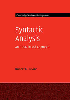 Syntactic Analysis by Robert D. Levine image