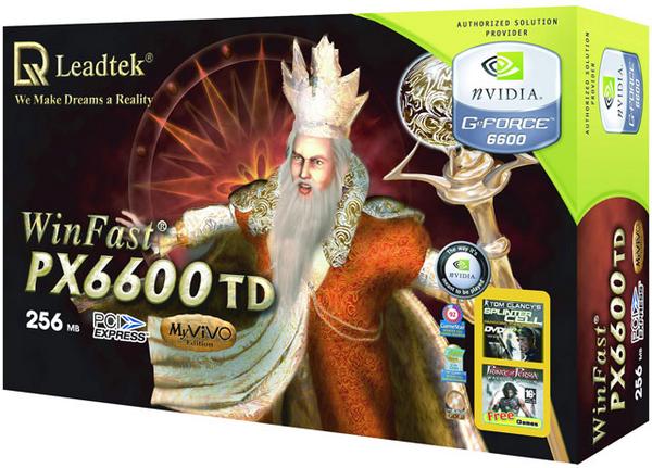 Leadtek Graphics Card WinFast PX6600 TD 256M 6600 PCIE image