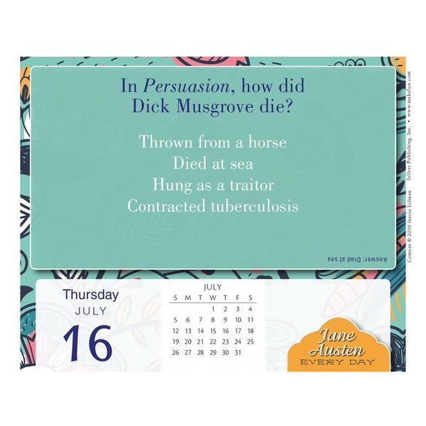 A Year of Jane Trivia and Classic Quotes 2020 Boxed Calendar by Stacia Tolman image