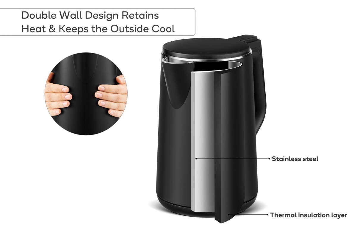 Buy Kogan 1.5L Double Walled Kettle at Mighty Ape NZ