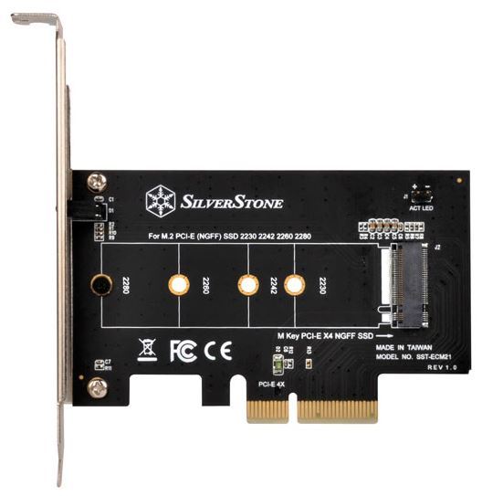 SilverStone ECM21 M.2 to PCIEx4 Adapter Card image