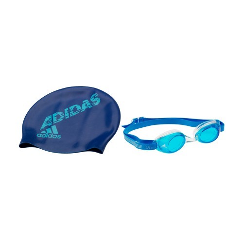 Adidas Goggles - Kids Blue/Cyan Goggle/Cap