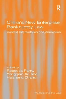 China's New Enterprise Bankruptcy Law on Hardback by Yongqian Xu