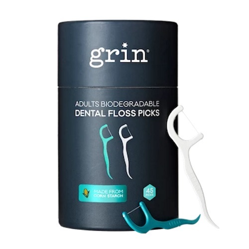 Buy Grin Adults Biodegradable Dental Flossers (45 Pack) at Mighty Ape NZ