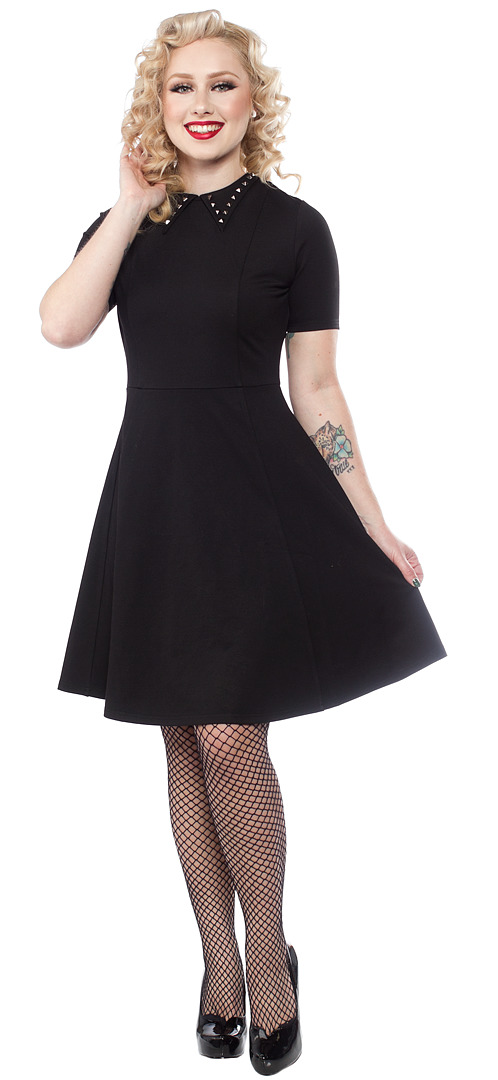 Sourpuss: Studded Dress Black image