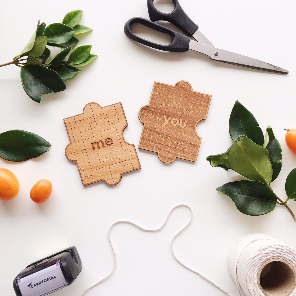 Cardtorial Wooden Card - You & Me image