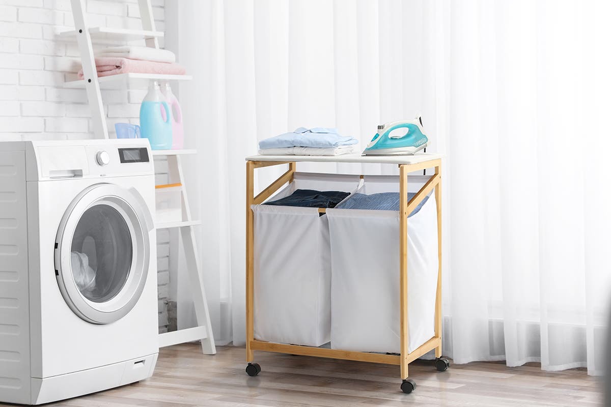 Ovela Bamboo Laundry Cart at Mighty Ape Australia
