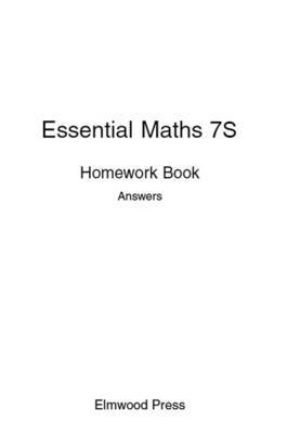 Essential Maths 7S Homework Book Answers by David Rayner image